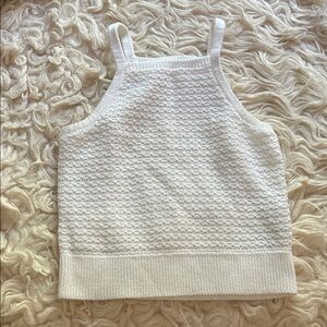 Abercrombie Kids White Textured Tank Top